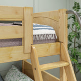 CRUX XL NP : Multiple Bunk Beds Twin XL Medium Corner Bunk Bed, Panel, Natural