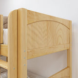 TERTIARY NP : Corner Loft Bunk Twin Medium Corner Loft Bunk Bed with Ladder + Stairs - R, Panel, Natural