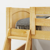 TRINITY XL NP : Corner Loft Bunk Medium Twin XL over Full XL Corner Loft Bunk Bed, Natural