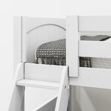 TRINITY XL WP : Corner Loft Bunk Medium Twin XL over Full XL Corner Loft Bunk Bed, White