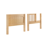 600-001 : Component BX Panel Bed End & Bed w/ Opening (Twin), Natural