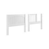 600-002 : Component BX Panel Bed End & Bed w/ Opening (Twin), White