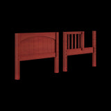 600-003 : Component BX Panel Bed End & Bed w/ Opening (Twin), Chestnut