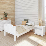 1000 WC : Kids Beds Twin Basic Bed - Low, Curve, White