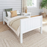 1000 WP : Kids Beds Twin Basic Bed - Low, Panel, White