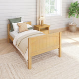 1000 XL NP : Kids Beds Twin XL Basic Bed - Low, Panel, Natural