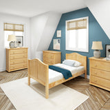 1040 NC : Kids Beds Twin Basic Bed - Medium, Curved, Natural