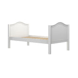 1040 WC : Kids Beds Twin Basic Bed - Medium, Curved, White