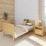 1040 XL NP : Kids Beds Twin XL Basic Bed - Medium, Panel, Natural