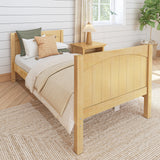 1040 XL NP : Kids Beds Twin XL Basic Bed - Medium, Panel, Natural
