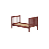 1060 CS : Kids Beds Twin Basic Bed - High, Slat, Chestnut