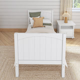 1060 WP : Kids Beds Twin Basic Bed - High, Panel, White