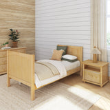 1060 XL NP : Kids Beds Twin XL Basic Bed - High, Panel, Natural