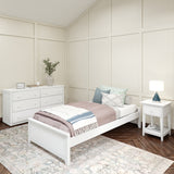 1075 XL W : Kids Beds Twin XL Platform Bed, White