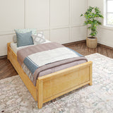 1075 XL TR N : Starter Bed Twin XL Platform Bed with Trundle, Natural