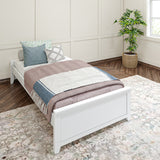 1075 XL UU W : Kids Beds Twin XL Platform Bed with Underbed Dresser, White