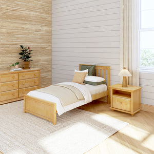 1160 NS : Kids Beds Twin Traditional Bed, Slat, Natural