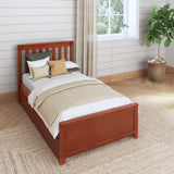 1160 TR CS : Kids Beds Twin Traditional Bed with Trundle, Slat, Chestnut