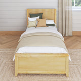 1160 TR NP : Kids Beds Twin Traditional Bed with Trundle, Panel, Natural