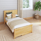 1160 UU NP : Kids Beds Twin Traditional Bed with Underbed Dresser, Panel, Natural