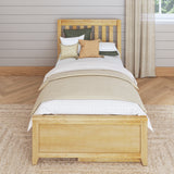 1160 UU NS : Kids Beds Twin Traditional Bed with Underbed Dresser, Slat, Natural