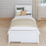 1160 UU WP : Kids Beds Twin Traditional Bed with Underbed Dresser, Panel, White