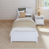 1160 WC : Kids Beds Twin Traditional Bed, Curved, White