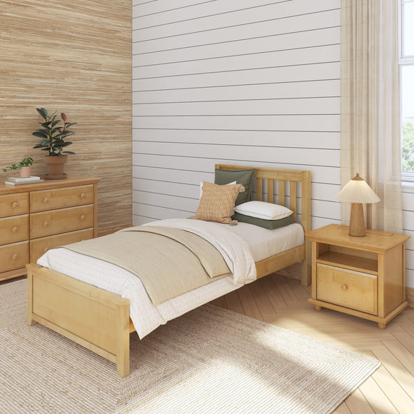 1160 XL NS : Kids Beds Twin XL Traditional Bed, Slat, Natural