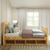 1180 CC NS : Kids Beds Twin Traditional Bed with Cubbies, Slat, Natural