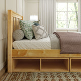1180 CC NS : Kids Beds Twin Traditional Bed with Cubbies, Slat, Natural