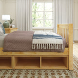 1180 CC NS : Kids Beds Twin Traditional Bed with Cubbies, Slat, Natural