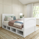 1180 CC WP : Kids Beds Twin Traditional Bed with Cubbies, Panel, White