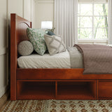 1180 CD CP : Kids Beds Twin Traditional Bed with Dresser and Cubby, Panel, Chestnut