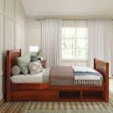 1180 CD CP : Kids Beds Twin Traditional Bed with Dresser and Cubby, Panel, Chestnut