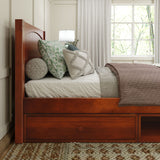 1180 CD CP : Kids Beds Twin Traditional Bed with Dresser and Cubby, Panel, Chestnut