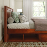 1180 CD CS : Kids Beds Twin Traditional Bed with Dresser and Cubby, Slat, Chestnut