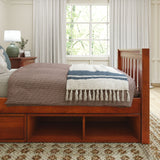 1180 CD CS : Kids Beds Twin Traditional Bed with Dresser and Cubby, Slat, Chestnut