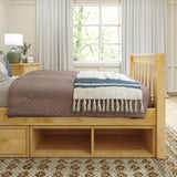 1180 CD NS : Kids Beds Twin Traditional Bed with Dresser and Cubby, Slat, Natural