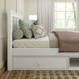 1180 CD WS : Kids Beds Twin Traditional Bed with Dresser and Cubby, Slat, White