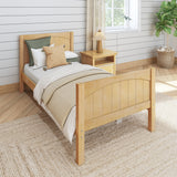 1180 XL NP : Kids Beds Twin XL Traditional Bed with Low Bed End, Panel, Natural