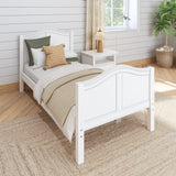 1180 XL WC : Kids Beds Twin XL Traditional Bed with Low Bed End, Curve, White