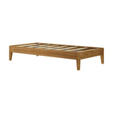 130220-187 : Single Beds Twin-Size Platform Bed, Matte Pecan
