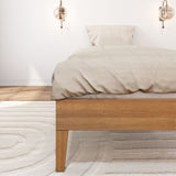 130220-187 : Single Beds Twin-Size Platform Bed, Matte Pecan