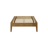 130220-187 : Single Beds Twin-Size Platform Bed, Matte Pecan