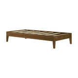 130220-188 : Single Beds Twin-Size Platform Bed, Matte Walnut