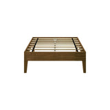 130220-188 : Single Beds Twin-Size Platform Bed, Matte Walnut