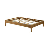 130221-187 : Single Beds Full-Size Platform Bed, Matte Pecan