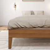 130221-187 : Single Beds Full-Size Platform Bed, Matte Pecan