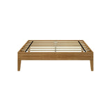 130221-187 : Single Beds Full-Size Platform Bed, Matte Pecan