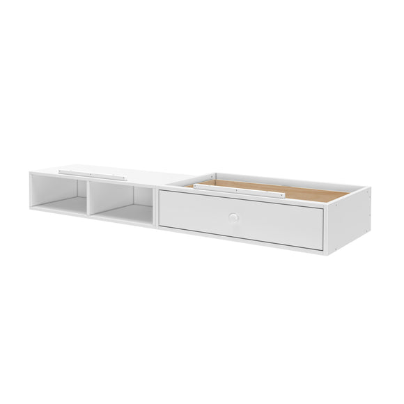 1636-002 : Accessories Underbed Cubby & Drawer - White